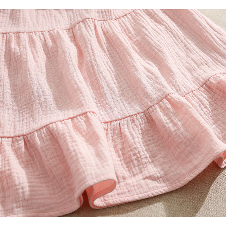 LittleMy™ | biologische mousseline jurk met ruches