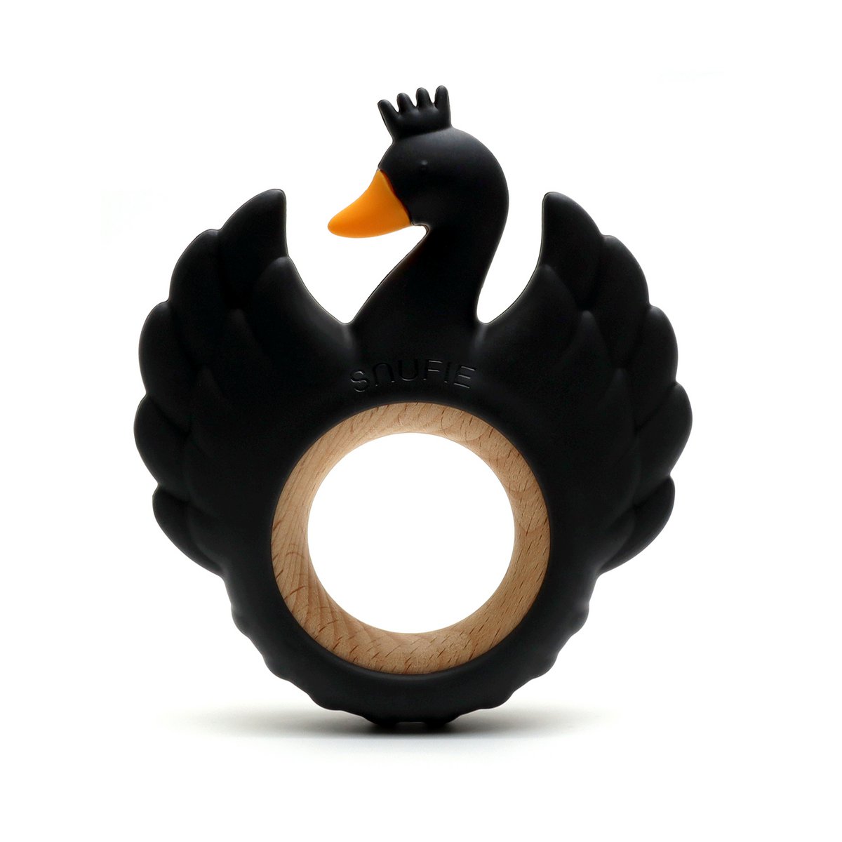 LittleMy™ |Zacht en hard | Swan Wood & Silicone Zwart