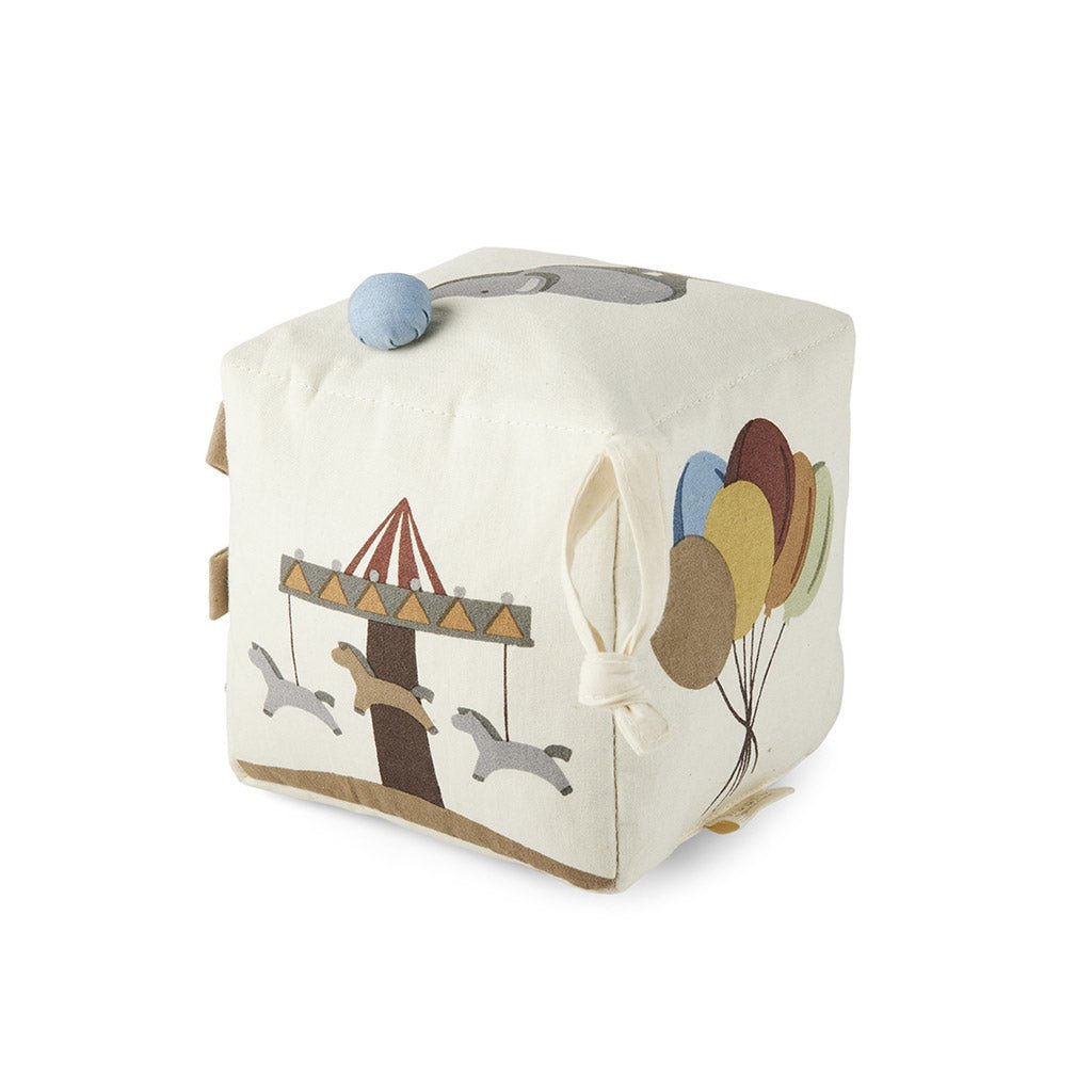 LittleMy |Jasmijnstof kubus-Creme - Circus
