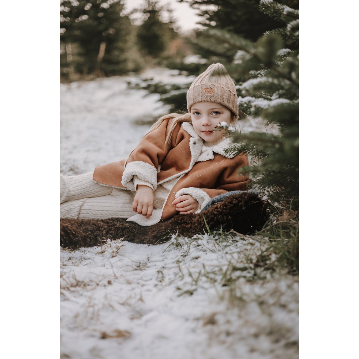 LittleMy® kinderjas van lamsleer