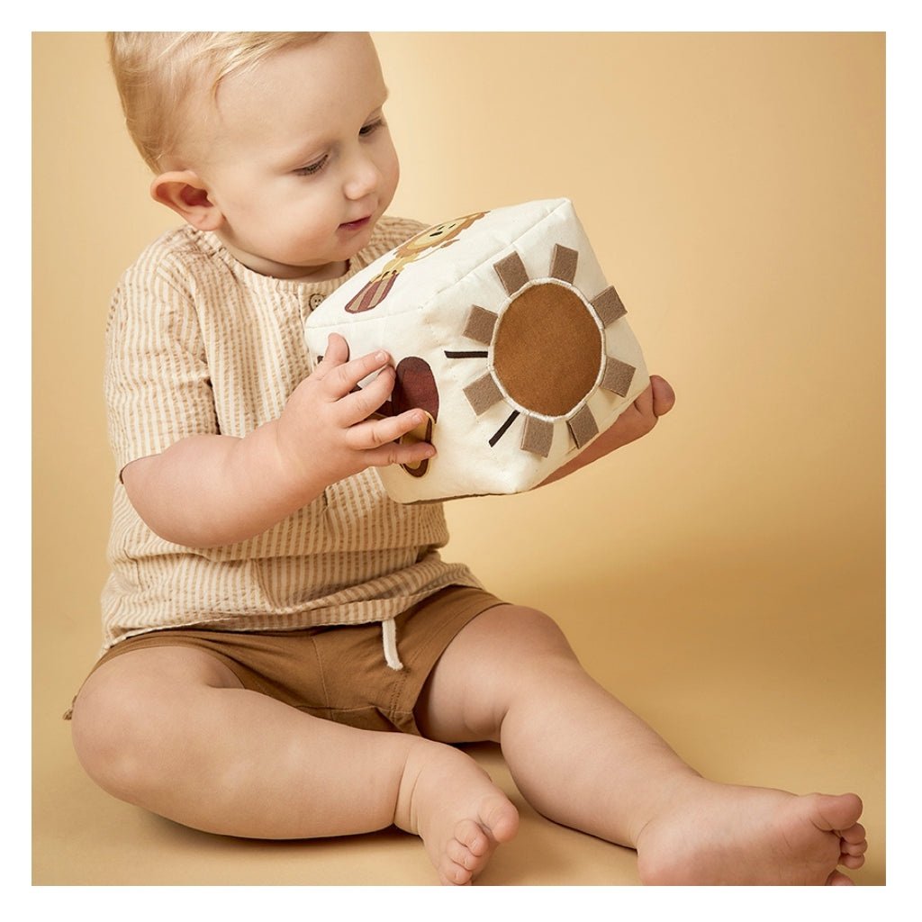 LittleMy |Jasmijnstof kubus-Creme - Circus