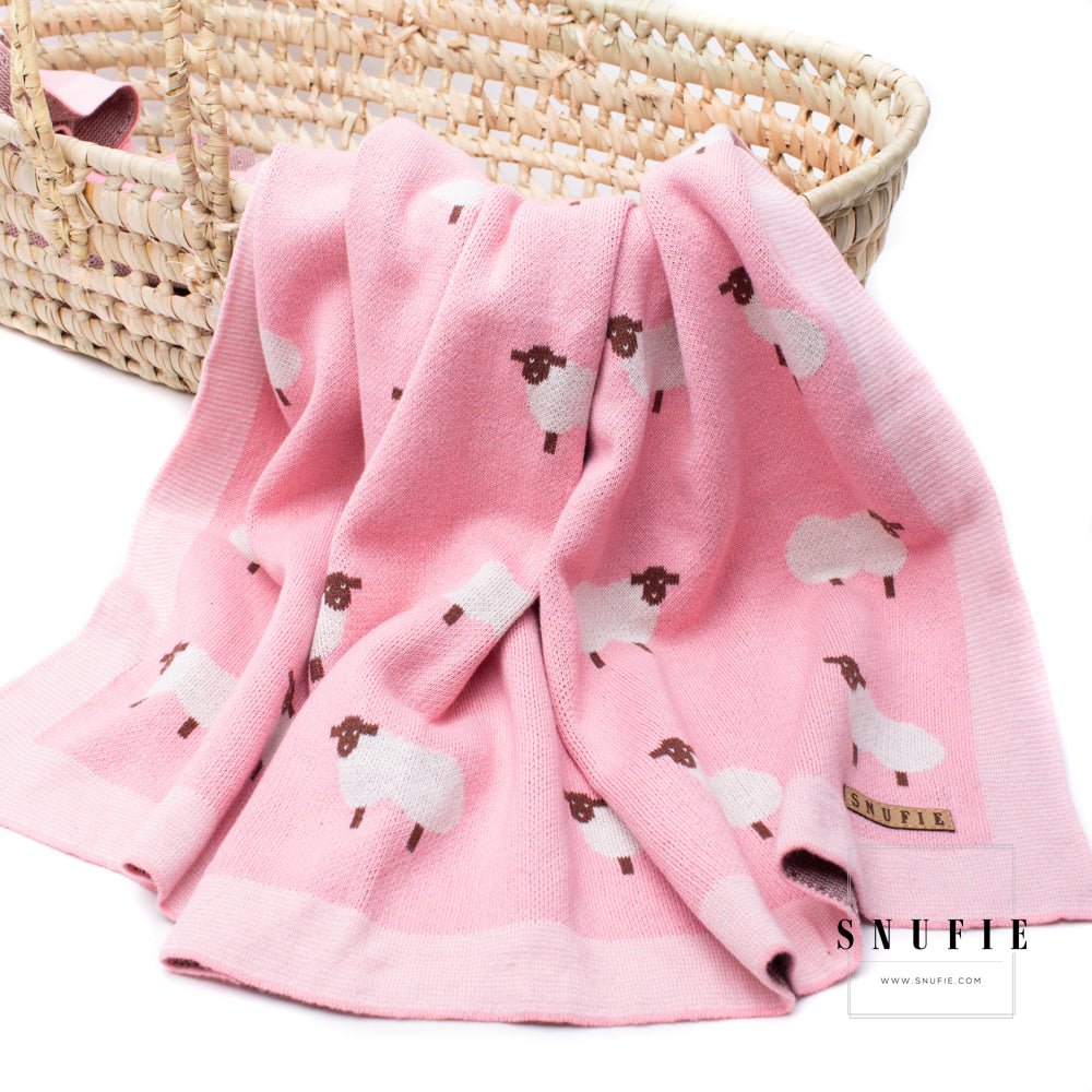 LittleMy | Babydeken | Roze met schapen