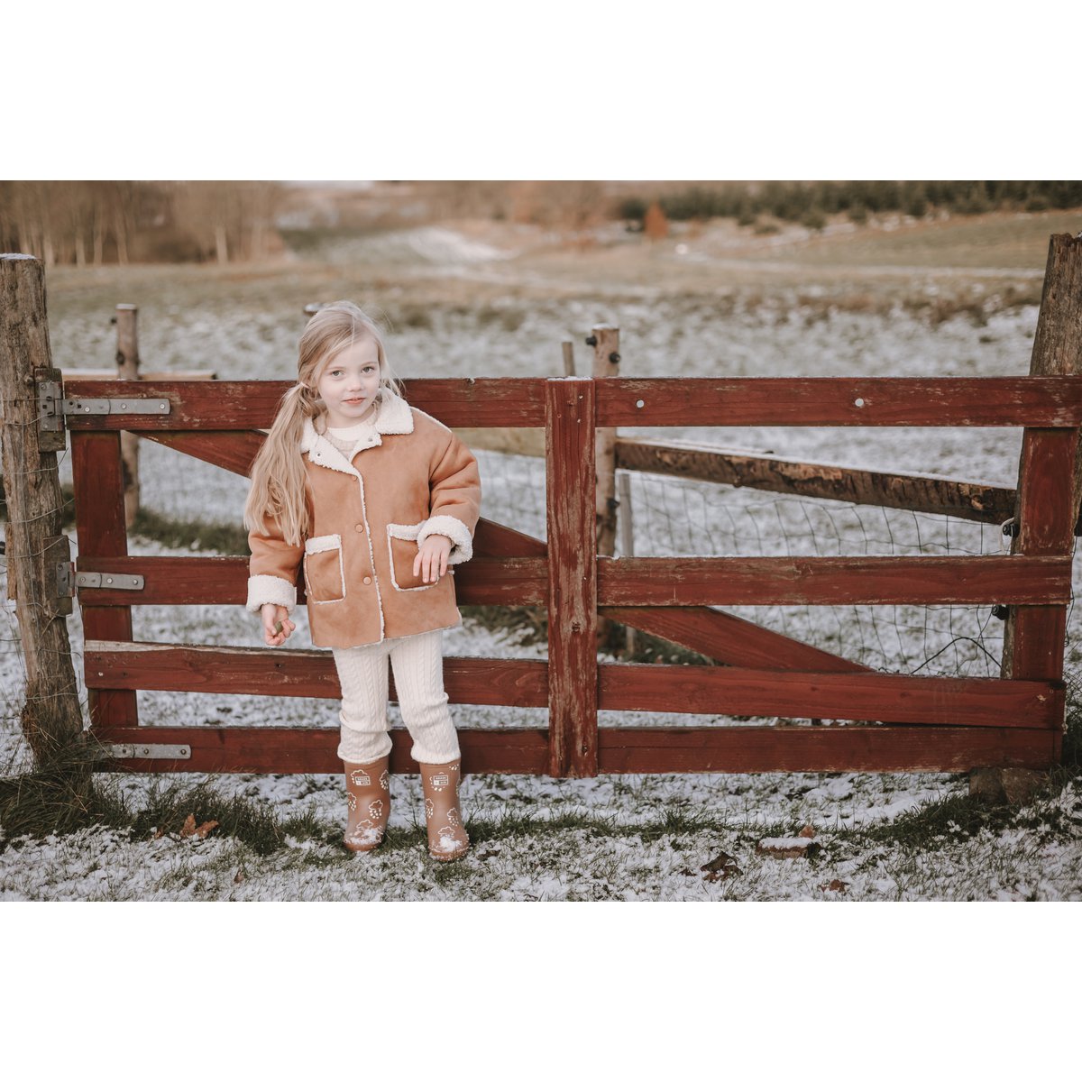 LittleMy® kinderjas van lamsleer