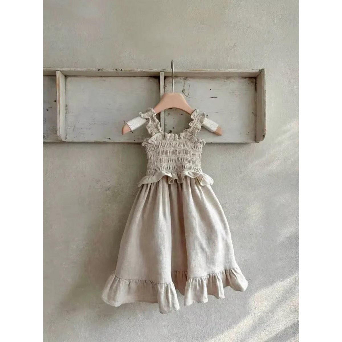 LittleMy |Raya gesmokte jurk met ruches en bandjes
