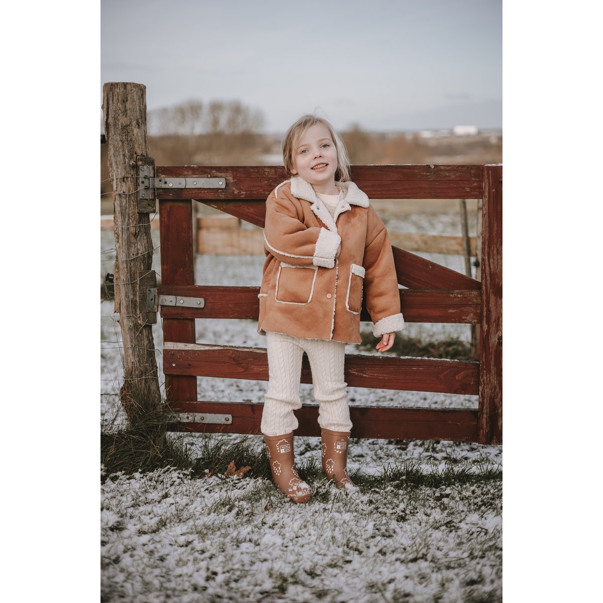 LittleMy® kinderjas van lamsleer