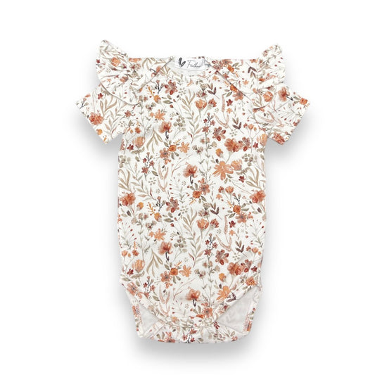LittleMy™ |Rompertje korte mouw ruffle water flower